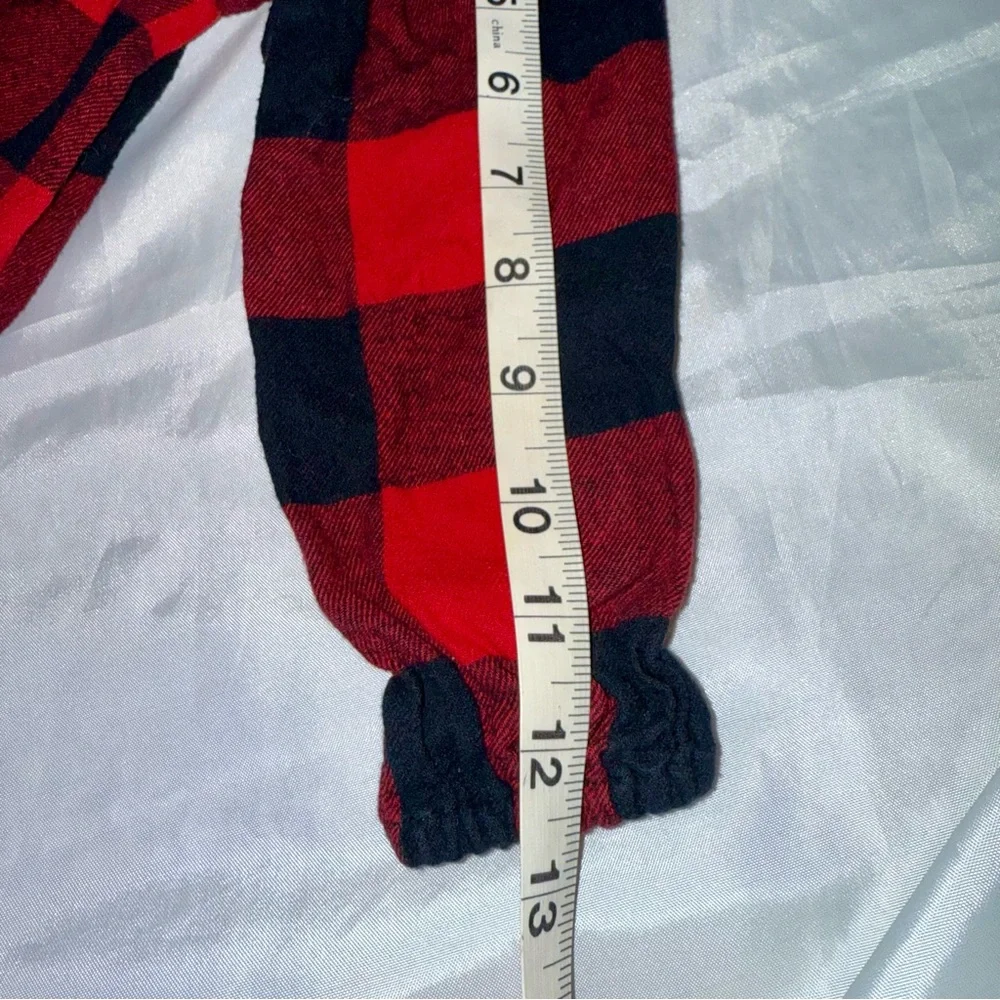 Old Navy Toddler Girl Red/Black Plaid Button-Up Long Sleeve Dress Christmas‎ 3T